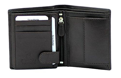 STARHIDE Mens RFID Blocking Genuine VT Leather Small Wallet 830 - Starhide