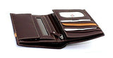 STARHIDE Mens Genuine Leather Large Capacity Travel Cardholder Wallet 1130 Brown Tan - Starhide