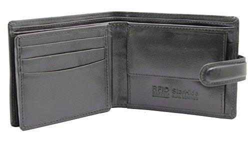 StarHide Mens RFID Blocking Cow VT Leather Trifold Coin Pocket Wallet 1212 - Starhide