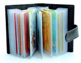 STARHIDE Soft Genuine Leather Compact Credit Debit Card Holder Case with Removable Plastic Sleeves 210 - Starhide