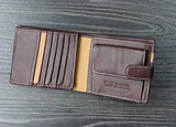 STARHIDE Mens RFID Blocking Two Tone Leather Multi Card Capacity Wallet 1135 Brown Tan - StarHide