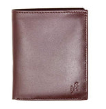 StarHide RFID Blocking Passcase Genuine Leather Handmade Wallet for Men Bifold Style Coin Wallet with 2 ID Holder 1105 Brown - StarHide