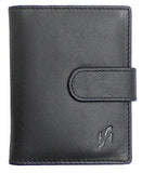STARHIDE Soft Genuine Leather Compact Credit Debit Card Holder Case with Removable Plastic Sleeves 210 - Starhide