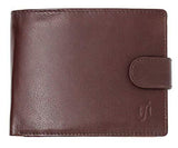 STARHIDE Mens RFID Blocking Compact Real Leather Billfold Coin Pocket Wallet ID Holder 1075 Brown Tan - Starhide