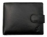 STARHIDE Mens RFID Blocking Classic Bifold Coin Pocket Leather Wallet with Gift Box 1110 Black - Starhide