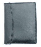 STARHIDE Small Wallet Leather Credit Cardholder 20 Removable Plastic Sleeves 603 Black - Starhide