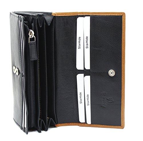 High Quality Women's Leather Long Wallet and Card Holder with Zipper