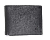 STARHIDE Mens RFID Blocking Small Bifold Leather Wallet for Cards Cash and Coins 1050 Black Grey - Starhide