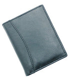 STARHIDE Small Wallet Leather Credit Cardholder 20 Removable Plastic Sleeves 603 Black - Starhide