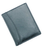 STARHIDE Small Wallet Leather Credit Cardholder 20 Removable Plastic Sleeves 603 Black
