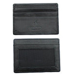 STARHIDE Mens Ultra Slim Real Leather Credit Card Holder Billfold Coin Wallet NA11 Black - Starhide