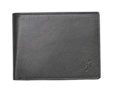 STARHIDE Mens RFID Blocking Soft Nappa Leather Zip Coin Pocket Trifold Wallet 115