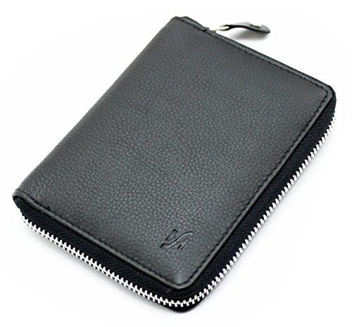 Starhide Women RFID Safe Protector Zip Around Genuine Leather Wallet with Coin Pocket Gift Box 5550 - Starhide