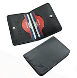 STARHIDE Mens Front Pocket RFID Blocking Minimalist Slim Leather Credit Cardholder Case 120 Black Blue - Starhide