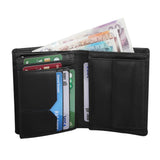 StarHide Men's Black Trifold Leather Multi Functional Organizer Wallet 2015 - StarHide