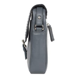 STARHIDE Ladies Soft Premium Leather Shoulder/Cross Body Bag with Front Pocket and Buckle Feature 565 Grey - StarHide