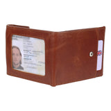 Mens RFID Blocking Genuine Leather Envelope Style Wallet with External ID Pocket 750 TAN - StarHide