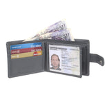 Mens RFID Blocking Tap and Go Wallets Genuine Leather Notecase Wallet Coins and Id Card Holder 730 (Grey) - StarHide