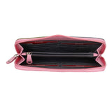 STARHIDE Womens RFID Blocking Soft Leather Multi Coloured Purse 5610 Pink/Grey/Green - StarHide