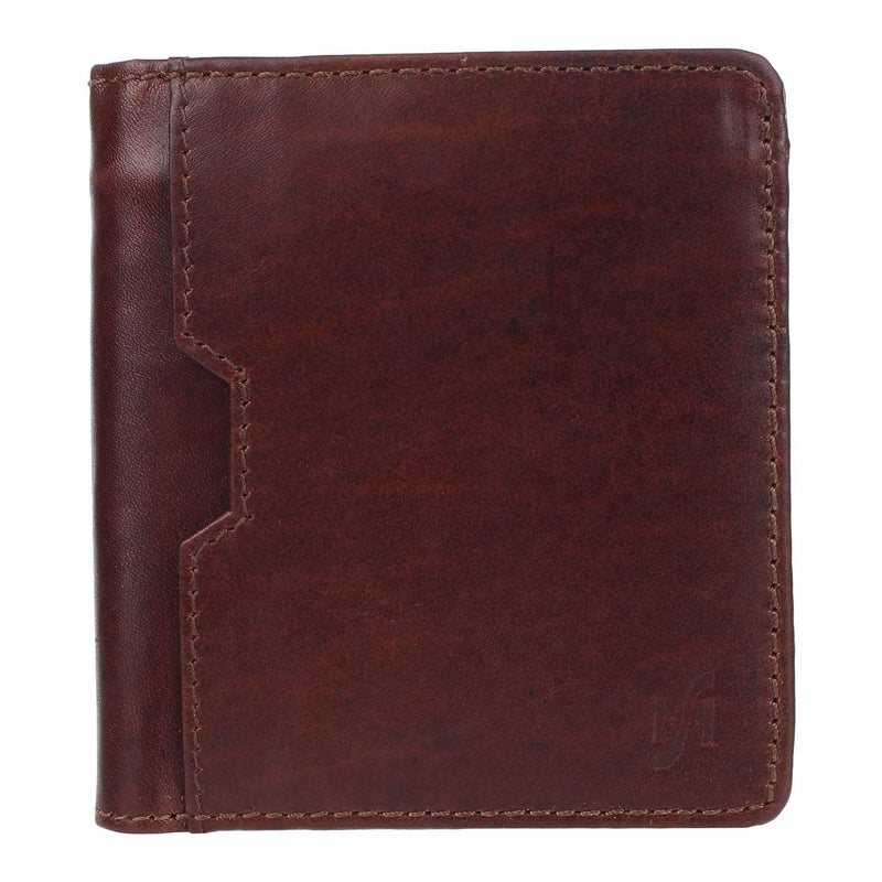 Mens Designer RFID Blocking Smooth Genuine Oiled Leather Trifold Wallet Purse Credit Debit ID Card Holder 735 Brown - StarHide