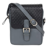 STARHIDE Ladies Soft Premium Leather Shoulder/Cross Body Bag with Front Pocket and Buckle Feature 565 Grey - StarHide