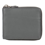 StarHide Mens Wallet RFID Signal Blocking Full Zip Around Genuine Leather Coin Pocket Purse with Gift Box 740 - StarHide