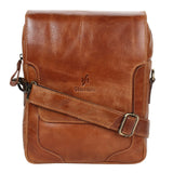 STARHIDE Mens Ladies Soft Premium Oil Tanned Leather Shoulder/Cross Body Bag with Front Flip Opening 580 (Tan)