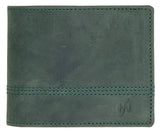 StarHide Mens Essentials Wallet RFID Safe Contactless Security Card Protection Distressed Hunter Leather Billfold Purse 1150 Green - StarHide