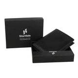 StarHide Men's Black Trifold Leather Multi Functional Organizer Wallet 2015 - StarHide