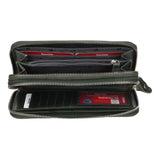 STARHIDE Double Zipper Clutch Wallet for Women Genuine Leather RFID Blocking High Capacity Card/Phone Holder 5605 - StarHide