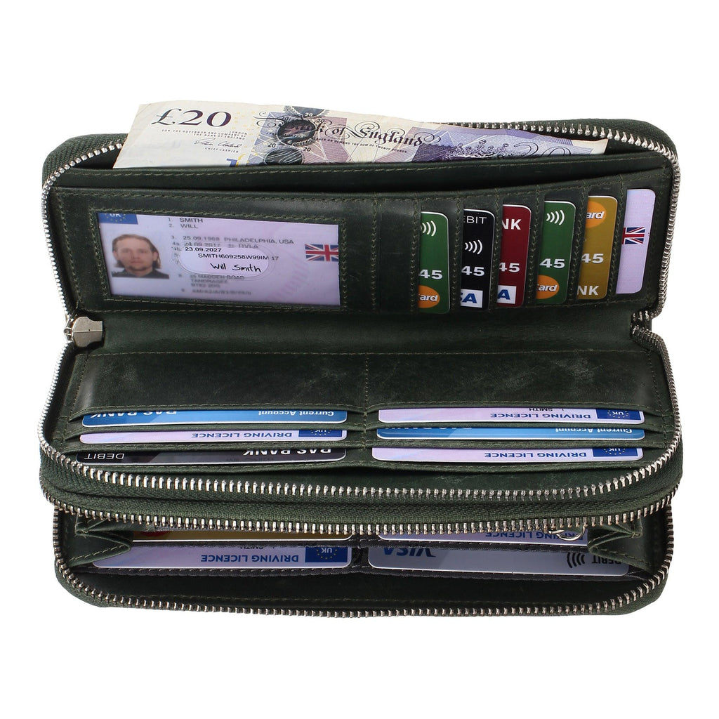 Double Zip Starhide Ladies Purse Leather Purses Ladies Leather