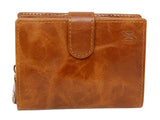 STARHIDE Ladies Genuine Leather Clutch Wallet with Side Zipped Coin Pouch 5525 - StarHide